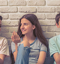 Eine Gruppe von Jugendlichen, einige haben bereits an der J1-Untersuchung teilgenommen.